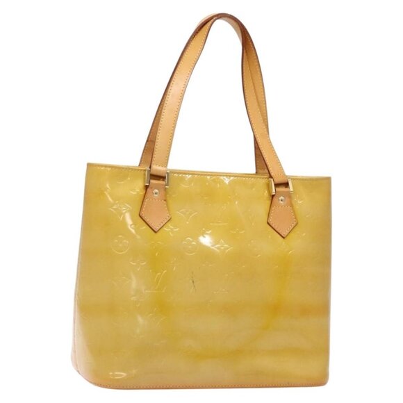 LOUIS VUITTON Monogram Vernis Houston Hand Bag Beige - Picture 3 of 15